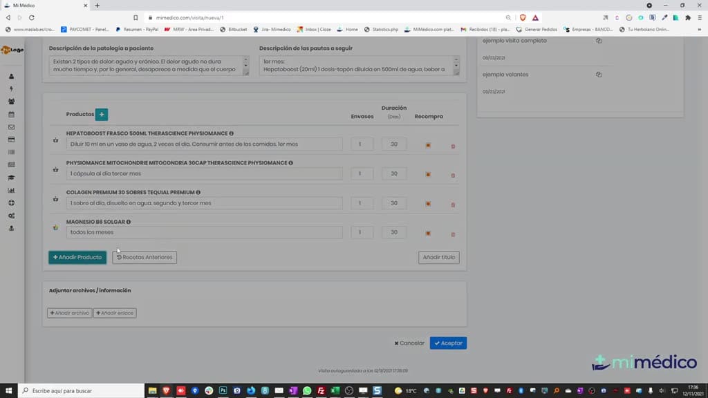 Captura del paso 1