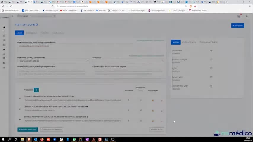 Captura del paso 1