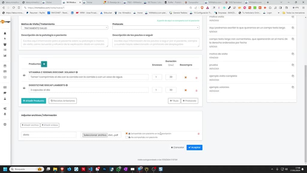 Captura del paso 2
