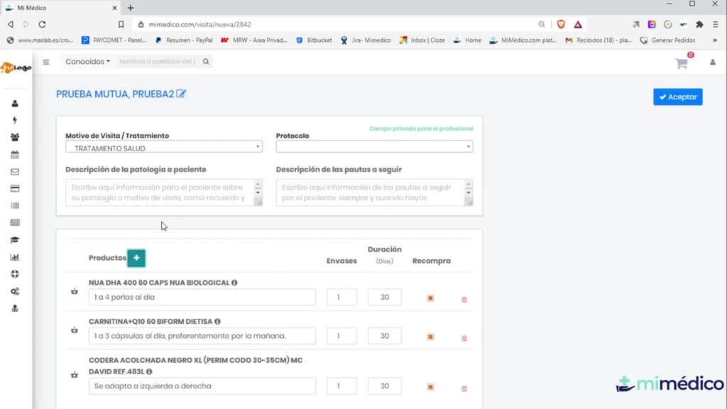 Captura del paso 1