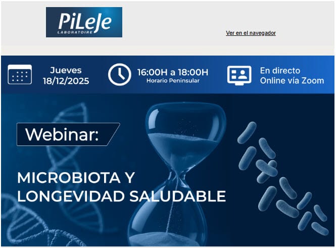 Únete al Webinar: Microbiota y longevidad saludable