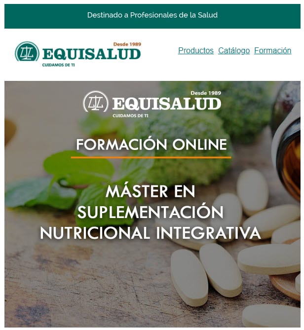 Beca Equisalud / Máster en Suplementación Nutricional Integrativa