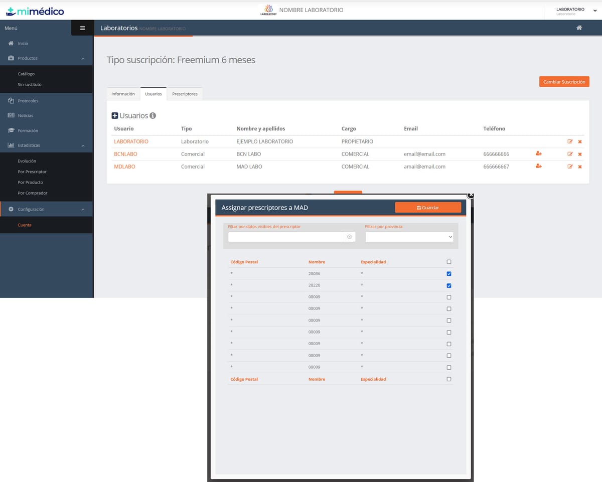 70 Acceso Comerciales / Visitadores médicos