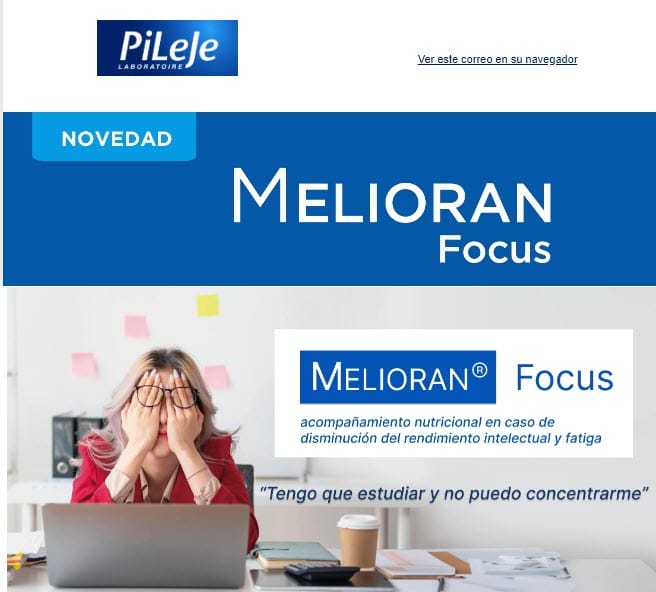 🚀¡Nuevo lanzamiento Melioran® Focus! 🧠