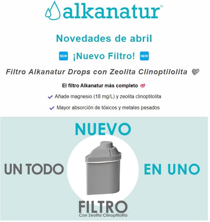 ¡Novedades! 🆕 Nuevo filtro Alkanatur Drops Zeolita Clinoptilolita 🩶
