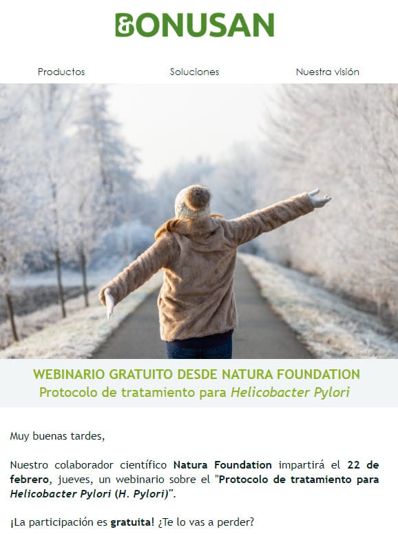Invitación al webinario sobre protocolo de tratamiento Helicobacter Pylori