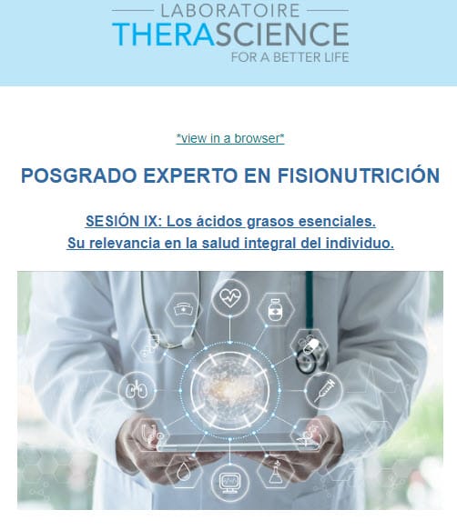Recordatorio --> SESIÓN IX: Los ácidos grasos esenciales. Su relevancia en la salud integral del individuo.