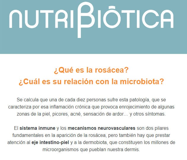 Por qué la ROSÁCEA tiene que ver con tu MICROBIOTA