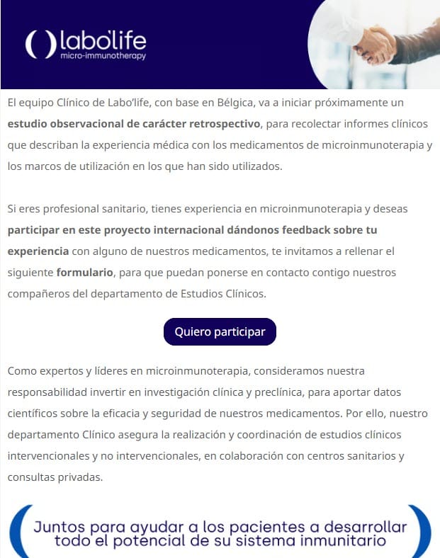 📋 ¡Participa en una iniciativa de nuestro equipo Clínico!
