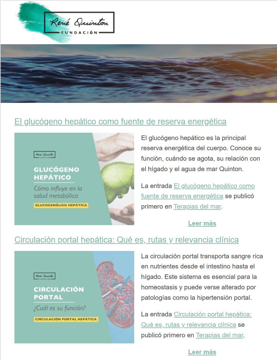 Últimos artículos en terapia marina y práctica clínica diaria