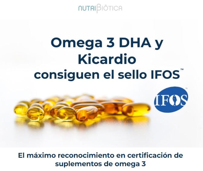 🔴Omega 3 DHA y Kicardio de Kiroot consiguen el sello IFOS