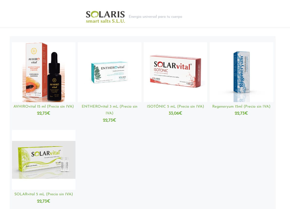 54 Nuevo laboratorio disponible en MiMédico.com Solaris Smart Salts