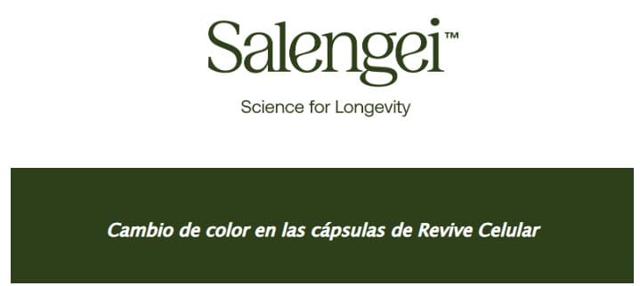 Cambio de color en las cápsulas de Revive Celular