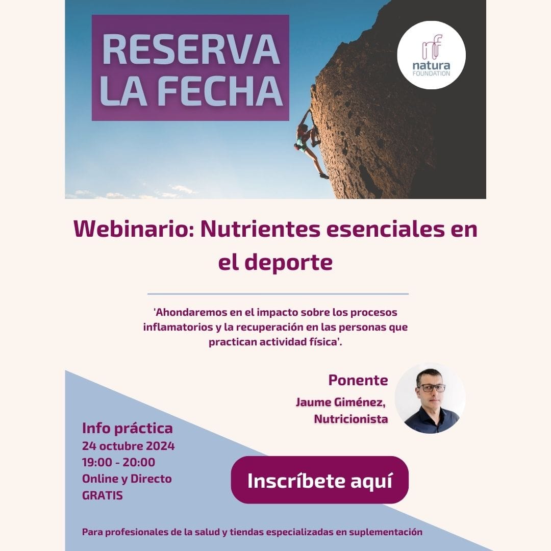 Webinario gratis: Nutrientes esenciales en el deporte 🚴
