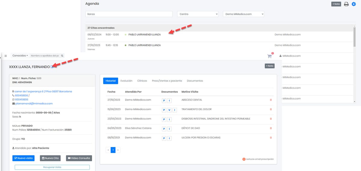 74 - Busqueda paciente (nombre cambiado)