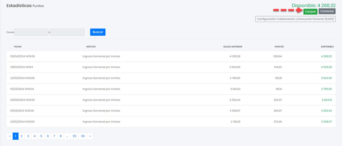 81 - Canjeo de Puntos