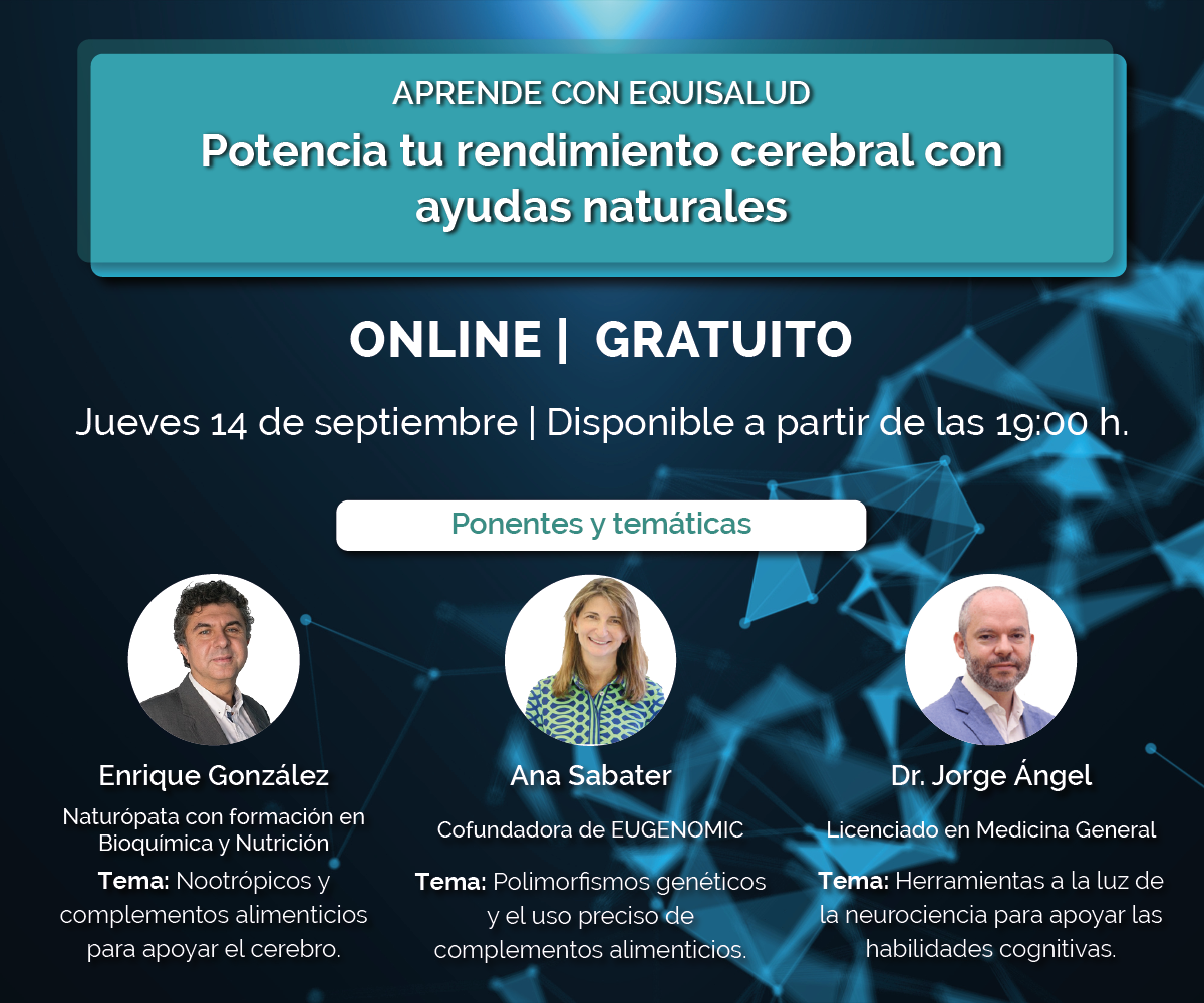 Potencia tu rendimiento cerebral con ayudas naturales | ¡Tres ponencias gratuitas y online!