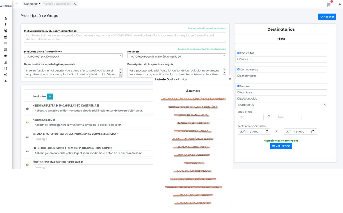 26 Nueva Prescripción a Grupo