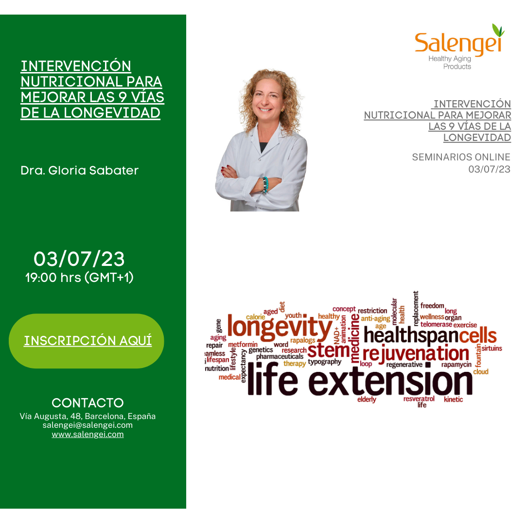 Intervención nutricional para mejorar las 9 vías de la longevidad
