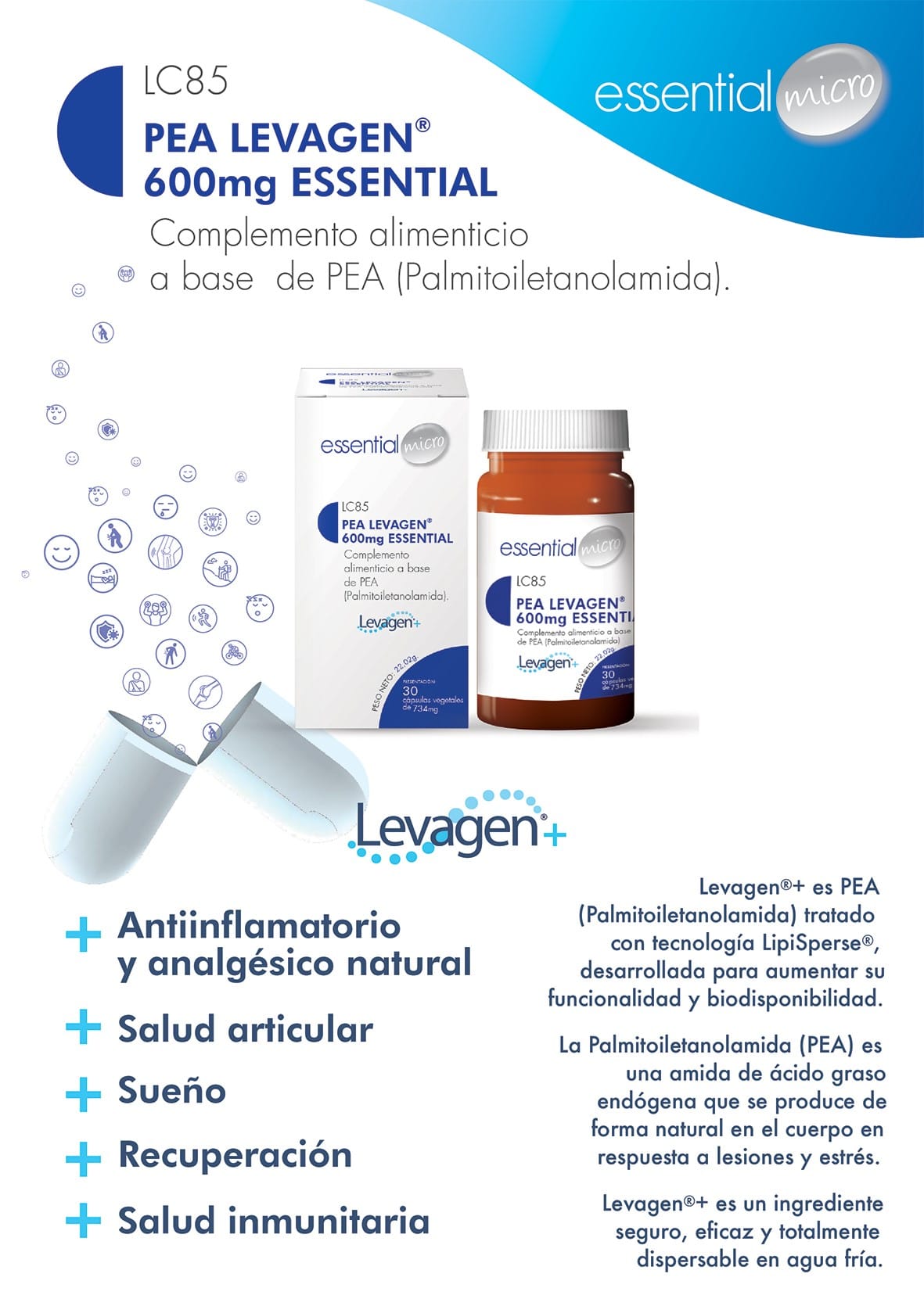 PEA LEVAGEN 600 mg ESSENTIAL