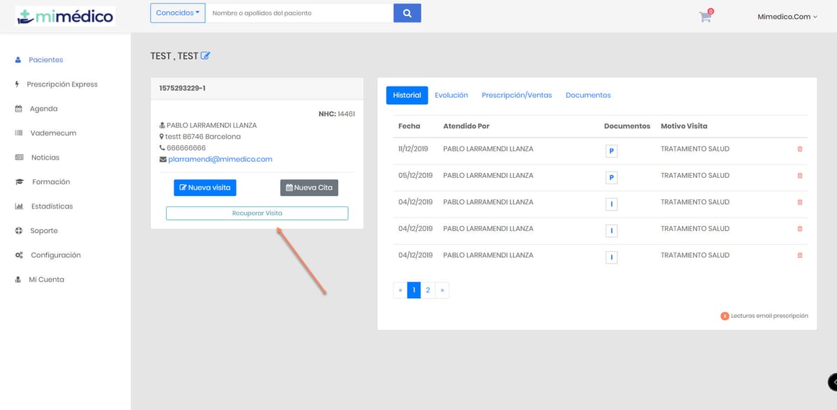 21 Recuperación Visita / Autoguardado