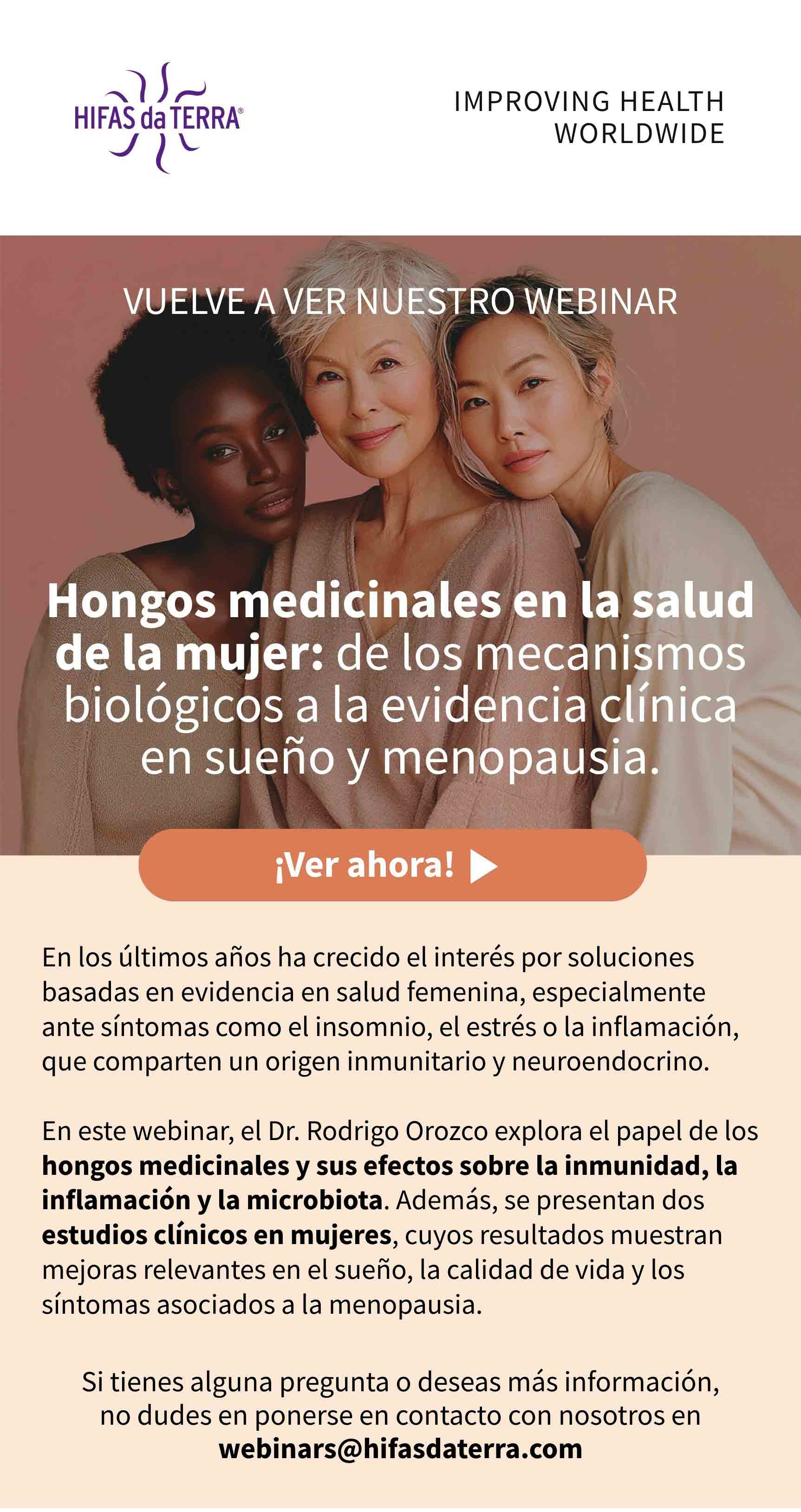 Webinar replay. Hongos medicinales en la salud de la mujer