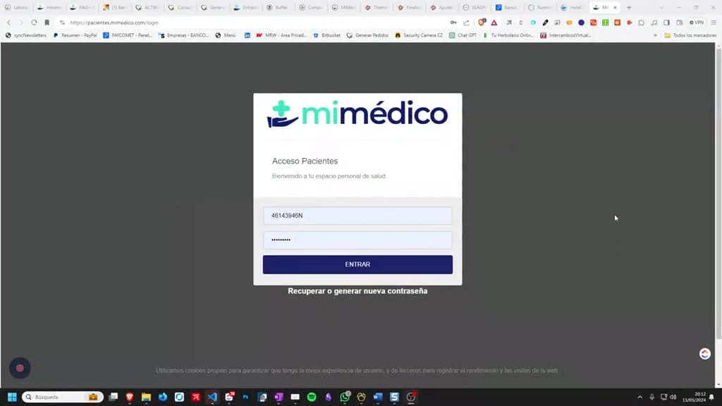 Proceso de compra y repetición de compra paciente en MiMedico.com