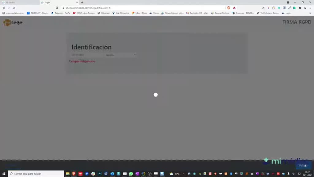 Alta paciente en la plataforma MiMédico.com