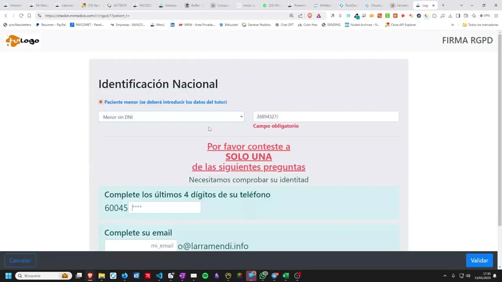 94 Alta paciente Menor de edad