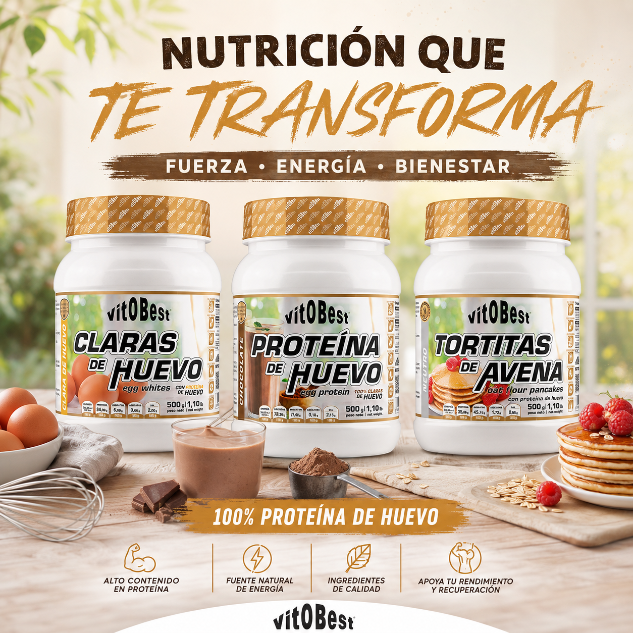 LANZAMIENTO PROTEINAS DE HUEVO + TORTITAS DE AVENA