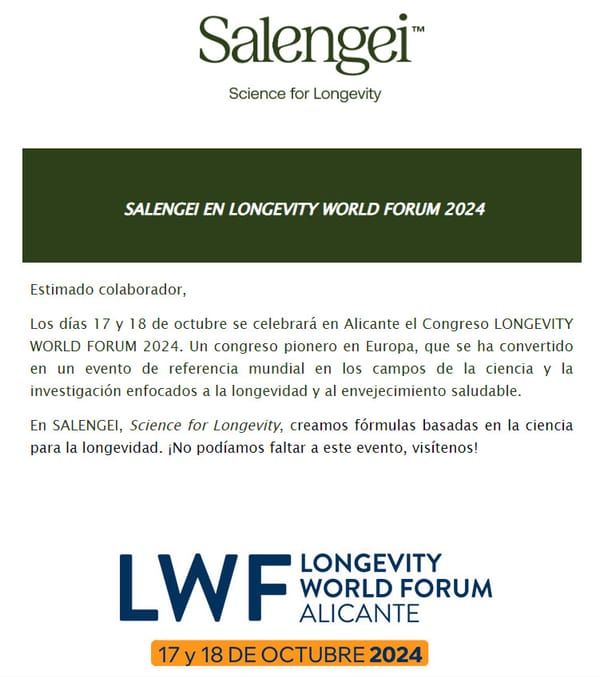 SALENGEI EN LONGEVITY WORLD FORUM 2024