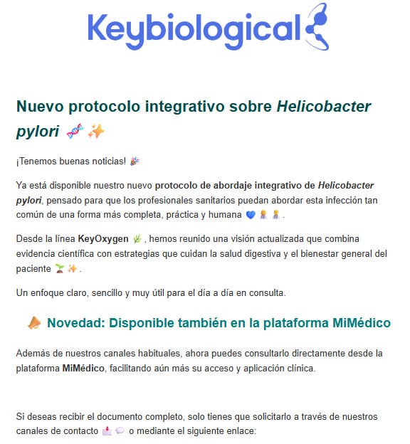 Protocolo integrativo sobre Helicobacter pylori