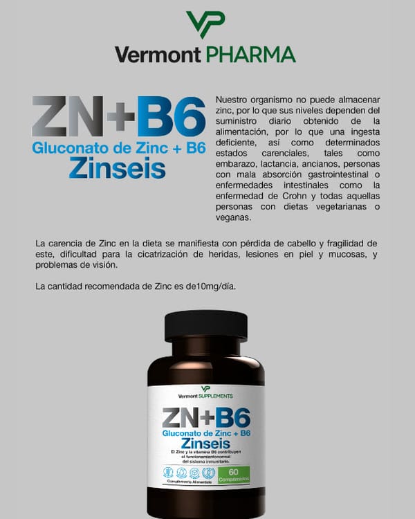 La importancia del Zinc+B6