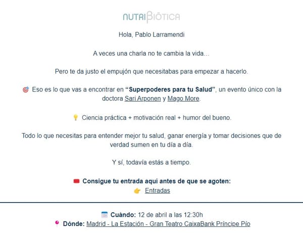 ⏰ ¿Te lo vas a perder? Aún estás a tiempo de conseguir tu entrada