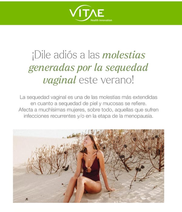 Ingrediente revolucionario que le devolverá el confort íntimo a tu paciente