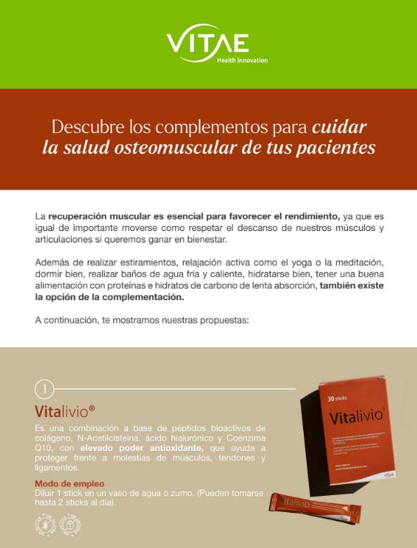 Descubre los complementos para cuidar la salud osteomuscular de tus pacientes