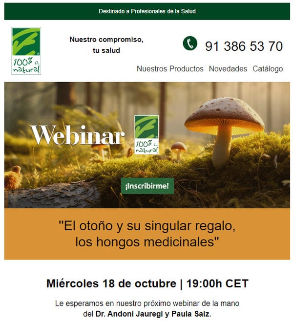 Webinar / 18 octubre / Hongos Medicinales