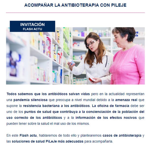 Flash actu: "Acompañar la antibioterapia con PiLeJe" 21/11/2024