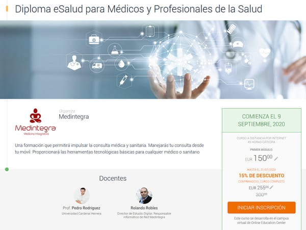 Diploma eSalud para Médicos y Profesionales de la Salud