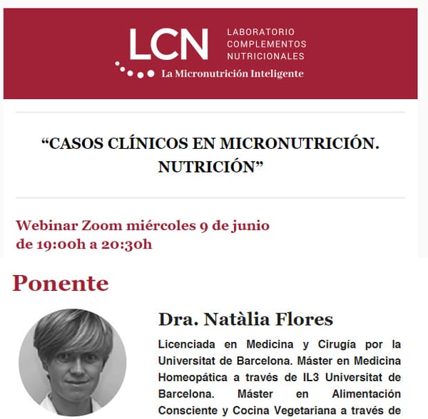 Webinar Casos clínicos en micronutrición. Nutrición