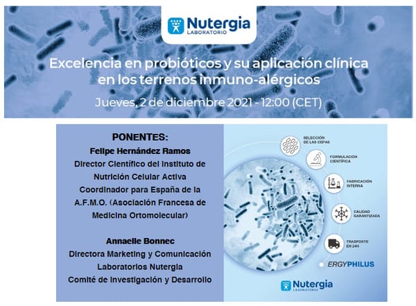 WEBINAR PROBIOTICOS JUEVES 2 DE DICIEMBRE 2021