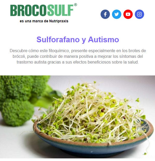 Efectos positivos del sulforafano sobre la salud cerebral y el autismo