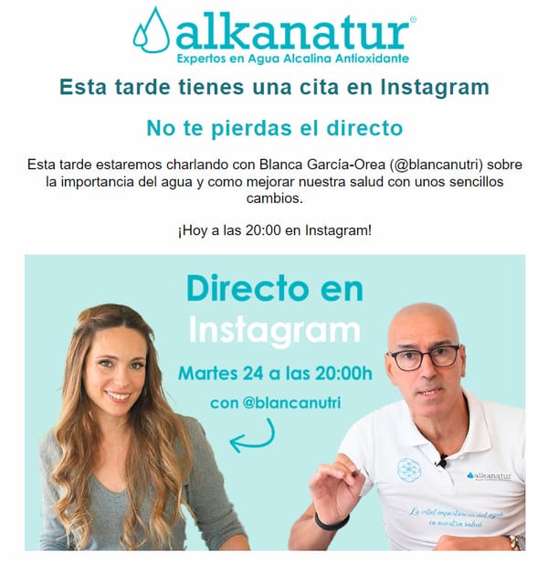 Hoy tienes una cita con Alkanatur. No te lo pierdas...