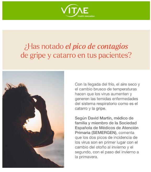 ¿Has notado el pico de contagios de gripe y catarro en tus pacientes?