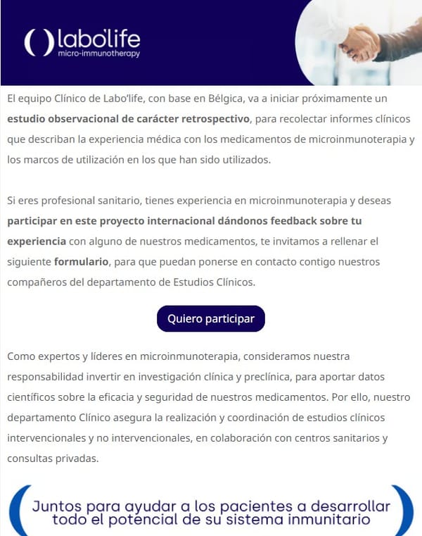📋 ¡Participa en una iniciativa de nuestro equipo Clínico!