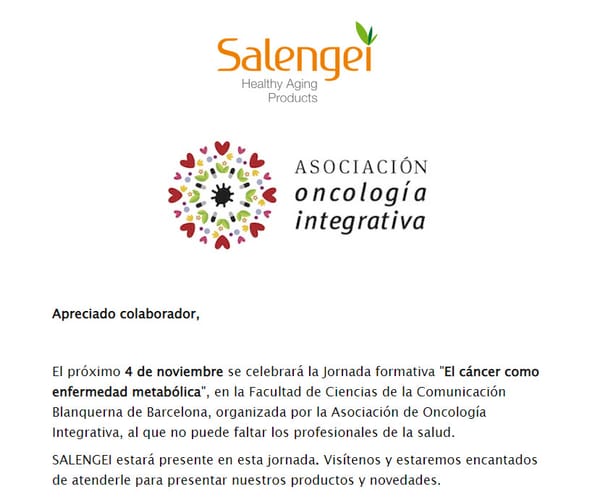 JORNADA EL CÁNCER COMO ENFERMEDAD METABÓLICA