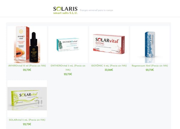 54 Nuevo laboratorio disponible en MiMédico.com Solaris Smart Salts