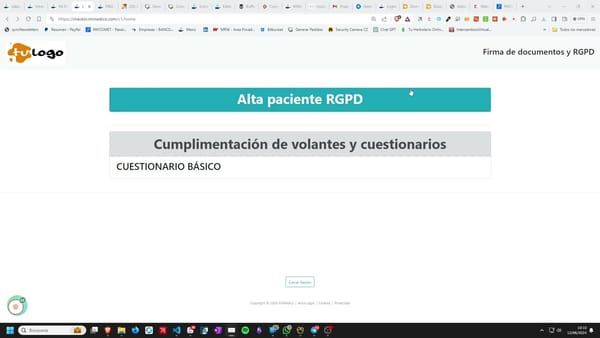 88 - Alta manual de un Paciente e Invitación firma RGPD