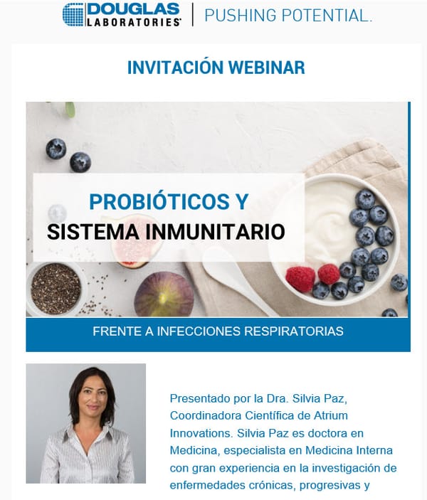 Invitación Webinar: Probióticos y Sist. inmune