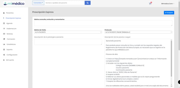 17 Alta paciente online (no presencial)